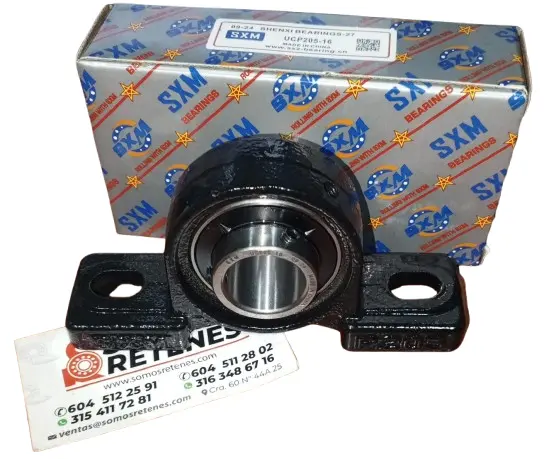 CHUMACERA PEDESTAL EJE 1" = 25.400 CHUMACERA MM UCP205-100/UCP205-16(GIRE) 