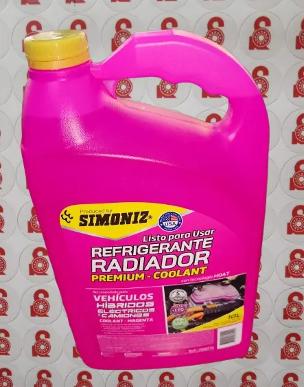 REFRIGERANTE ROSADO - MAGENTA SIMONIZ GALON C06 REFRIGERANTE VEHICULOS HÍBRIDOS ELÉCTRICOS Y CAMIONES