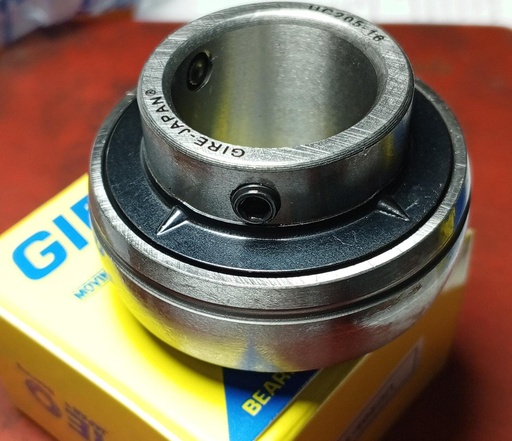 [UC20516GIRE] CHUMACERA HUEVO EJE DE 1 MM RÍGIDO DE BOLAS CON SELLO DE HULE PARA CHUMACERA 