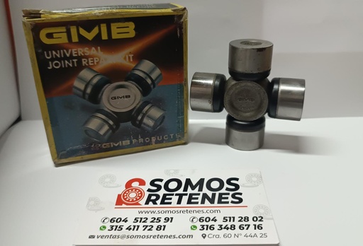 [X398GMB] CRUCETA CARDAN DADO 25-58-63.8 DDT398 PINA POR FUERA CARDAN CHEVROLET SAMURAI TERIOS  MITSUBISHI L300, ASIA TOPIC, VANS N200 N300  CHANA 